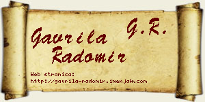 Gavrila Radomir vizit kartica